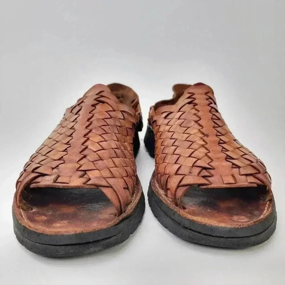 Brand X Ranchero Huarache Leather Fisherman Sandals - 12 - Picture 7 of 12